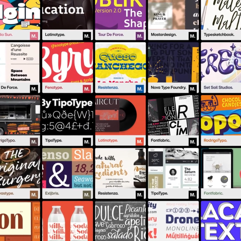 Monotype Fonts visual showcase