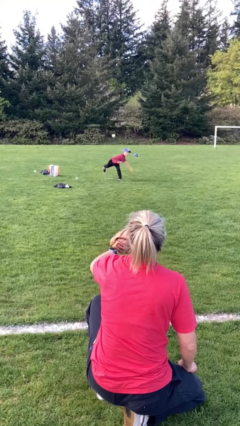 Kristin Ratzlaff playing with her son