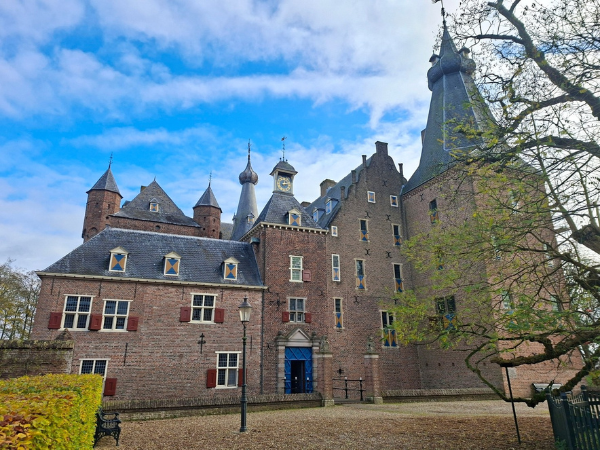 Facade of Doorwerth Castle in the Netherlands.