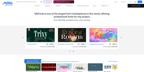 MyFonts exposure reaching designers searching for new fonts and creative voices