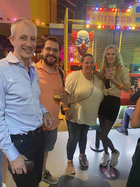 From left to right: Jan, Dan, Katelyn, and Nadja at the 2023 legal summit in London.