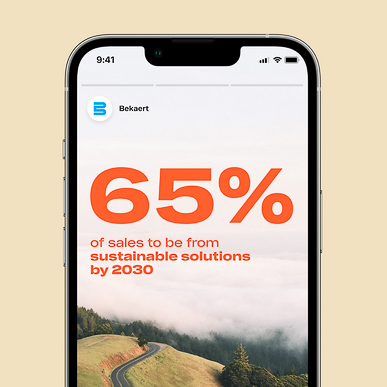 Bekaert brand typography on mobile