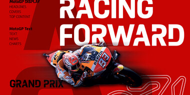把字母做成赛车道的形状：世界摩托车大奖赛（MotoGP）定制字体