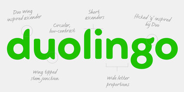 借用猫头鹰 “多儿” 的翅膀，为多邻国（Duolingo）定制一套字体。