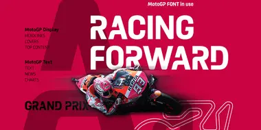 Une famille de polices sur mesure pour MotoGP.