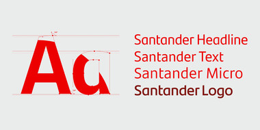 西班牙国际银行：用新字体塑造现代感，迎合年轻一代消费者。