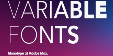 Variable Fonts bei Adobe MAX 2020.