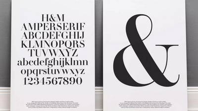 Fashion-forward fonts for H&M.