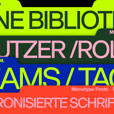 Aktuellen Trends und Arbeitsmethoden mühelos begegnen mit Monotype Fonts.
