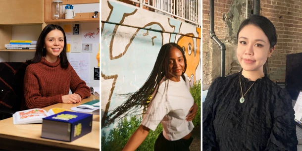 TDC Winners 2025 - (left to right) Katherine Ispache, Charitssa Stone,  Siyun Li