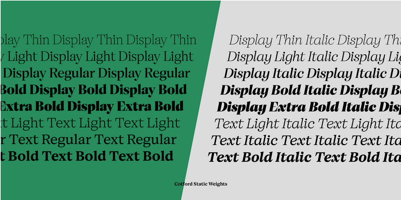 Download Cotford Display Extra Bold for free.