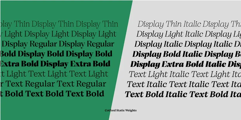 Download Cotford Display Extra Bold for free.