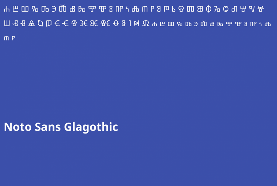 The Glagothic writing system