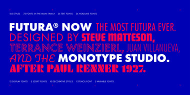 Introducing Futura Now: The definitive version of an iconic family.