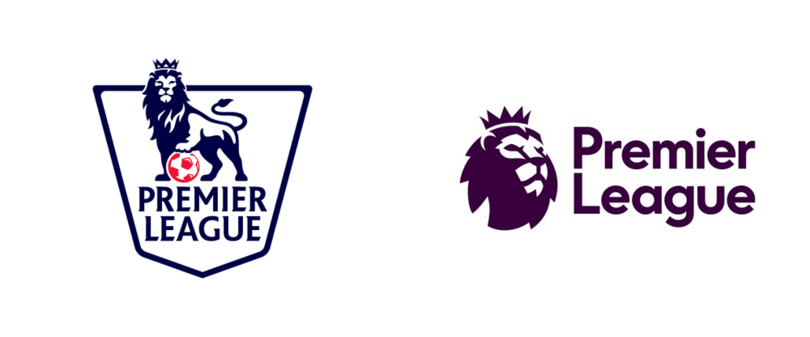 Premier League logo before and after