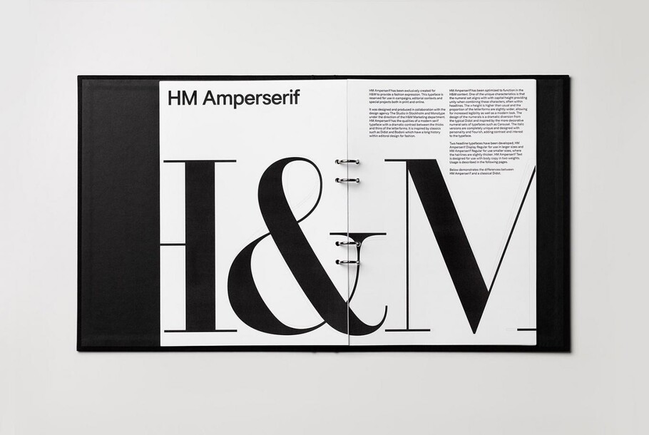 H&M typographic guideline