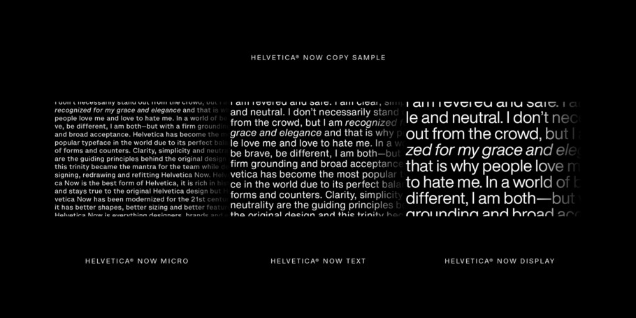 Helvetica Now Monotype