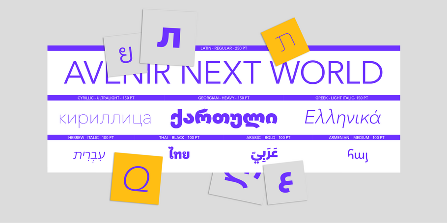 Avenir Next World Monotype